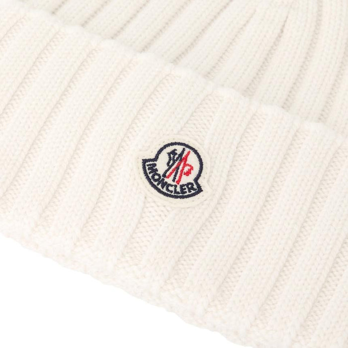 Moncler Women’s Knit Beanie Hat White