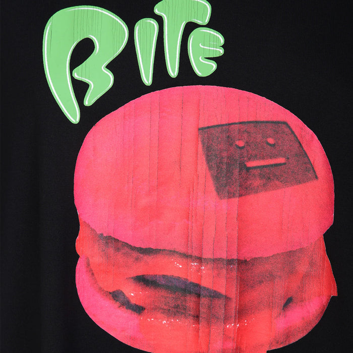 Acne Studios Black Burger Logo Print Women’s T-Shirt