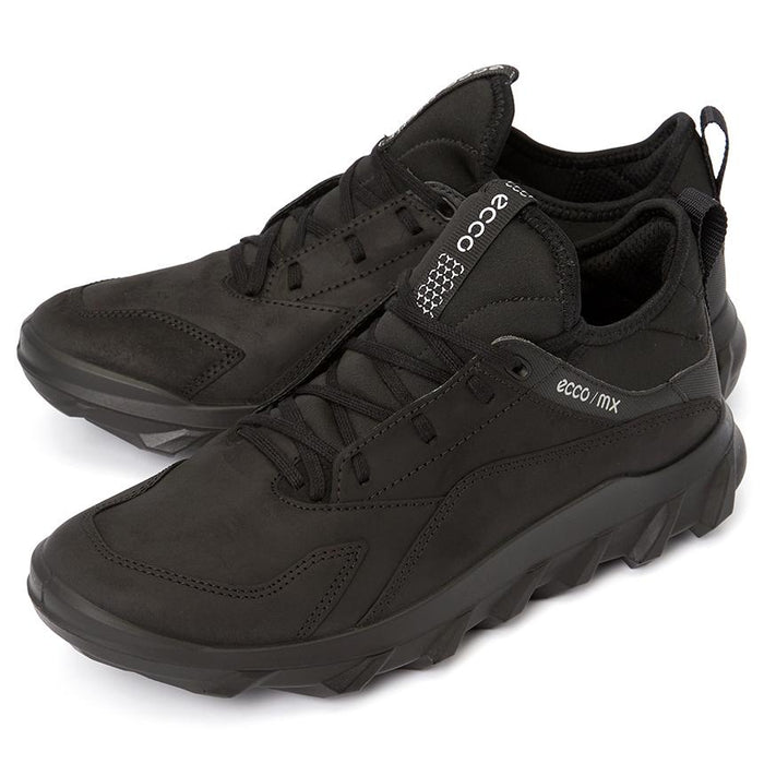 ecco Men’s Leather Low-Top Sneakers Black