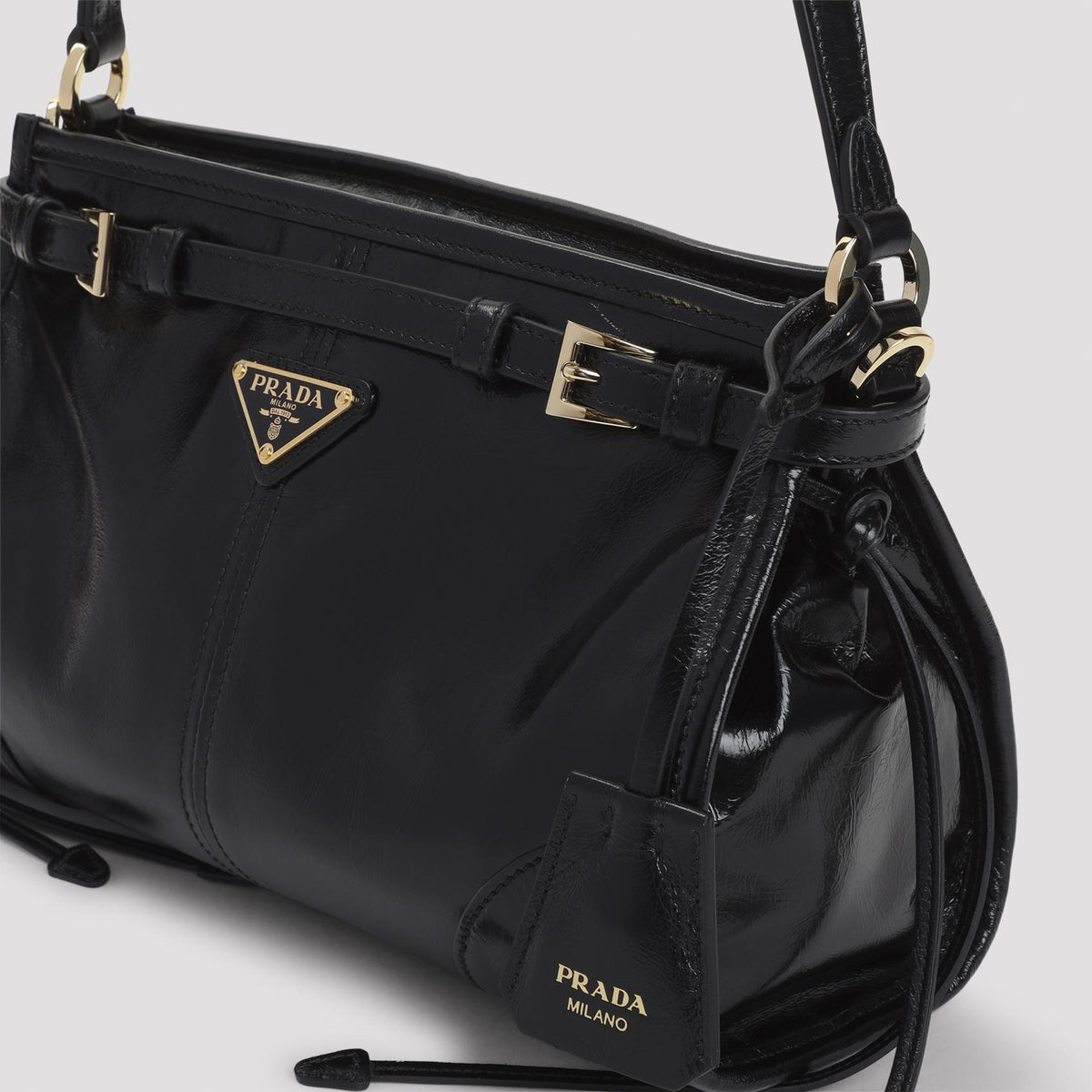 PRADA Red Leather Shoulder Bag