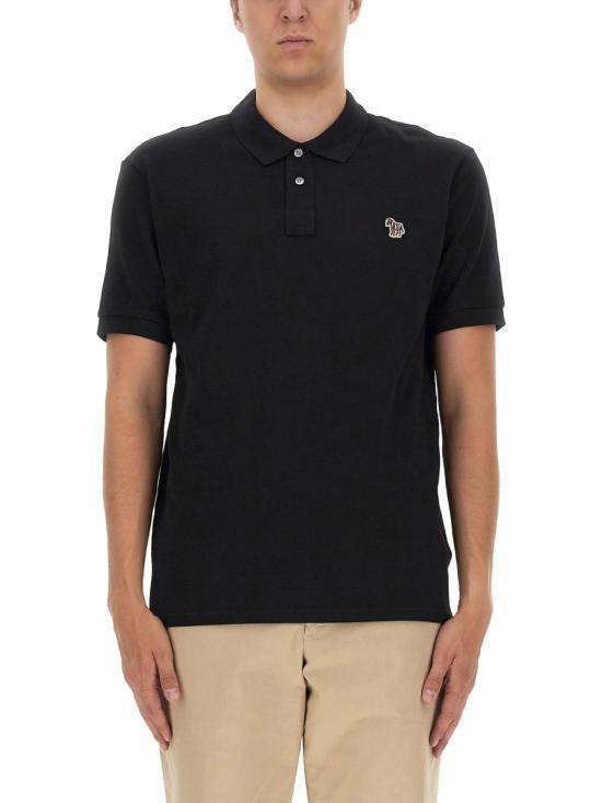 Paul Smith Cotton Polo Shirt for Men M2R183KKZEBRA79 BLACK DOM
