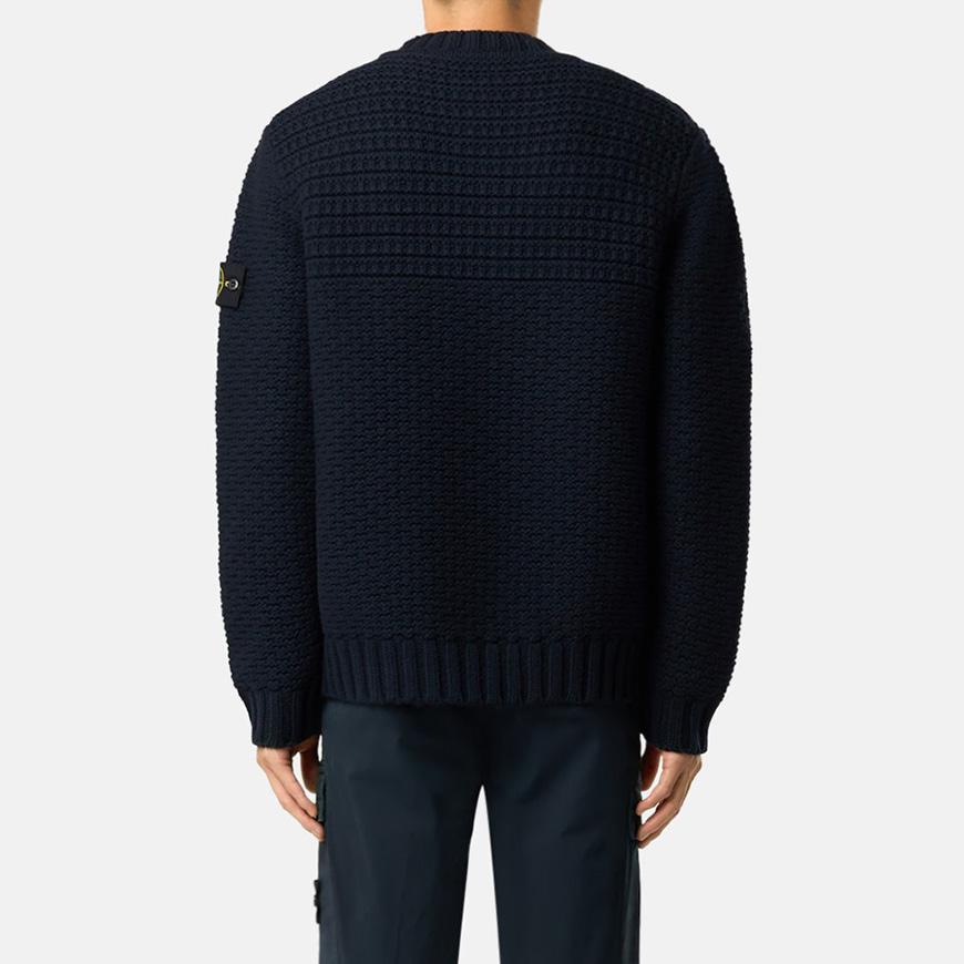 STONE ISLAND Men’s Pure Wool Mock Neck Knit Sweater K2S155100054 S00L9 V0020