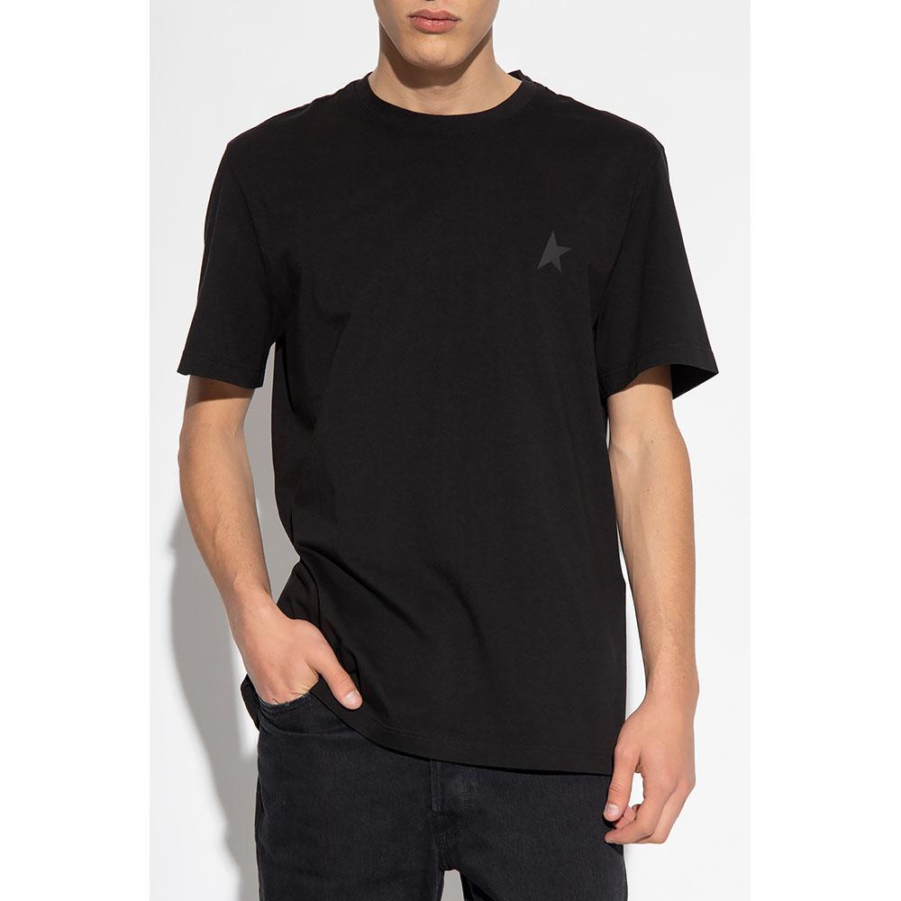 GOLDEN GOOSE Star Logo Black Men's Short Sleeve T-Shirt
