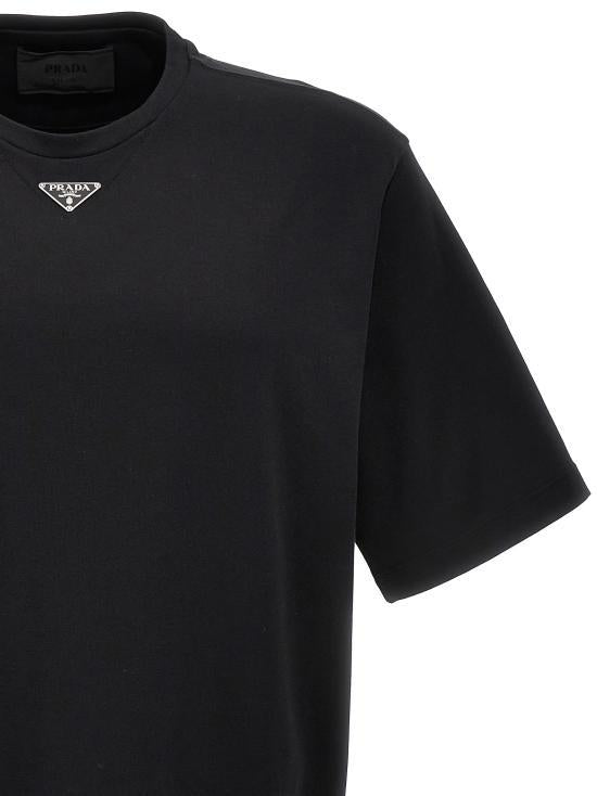 PRADA Black Short-Sleeve T-Shirt Men’s Cotton Top