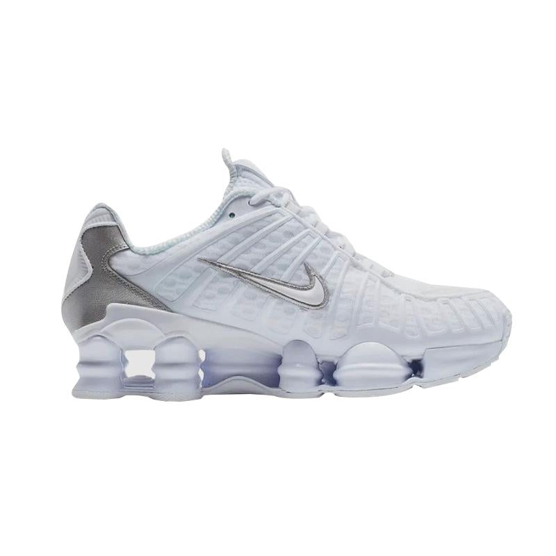 Nike Shox White and Max Orange Women’s Low-Top Sneakers