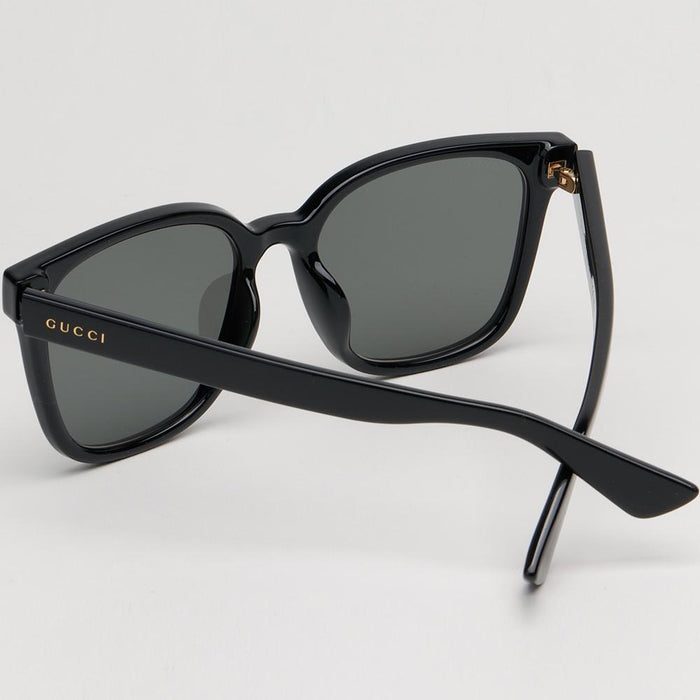 GUCCI Black Oversized Square Acetate Sunglasses Asian Fit Unisex