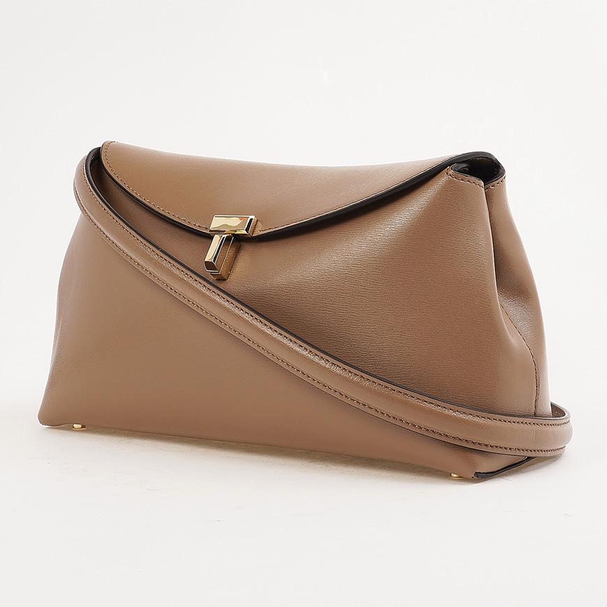Toteme T-Lock Leather Clutch Bag for Women 234 WAL950 LE0025