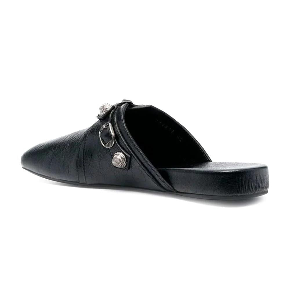 BALENCIAGA Cozy Cagole Lambskin Mule Black Slippers