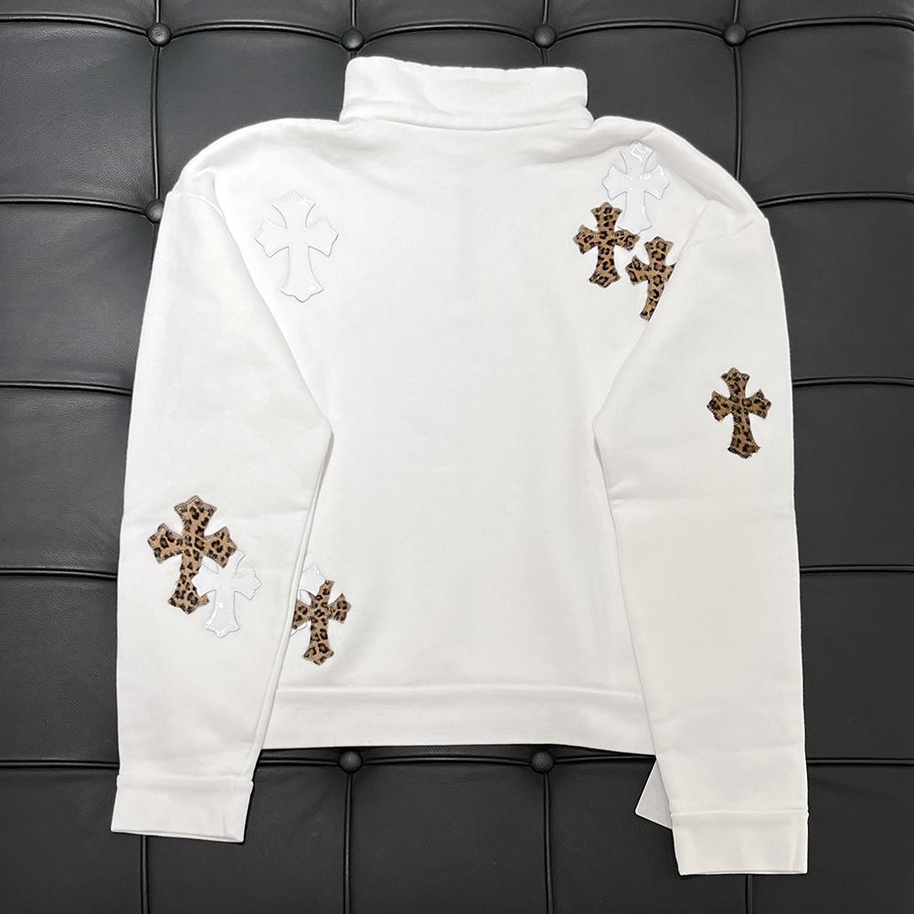 Chrome Hearts Paperjam Patch Half Zip Sweatshirt White