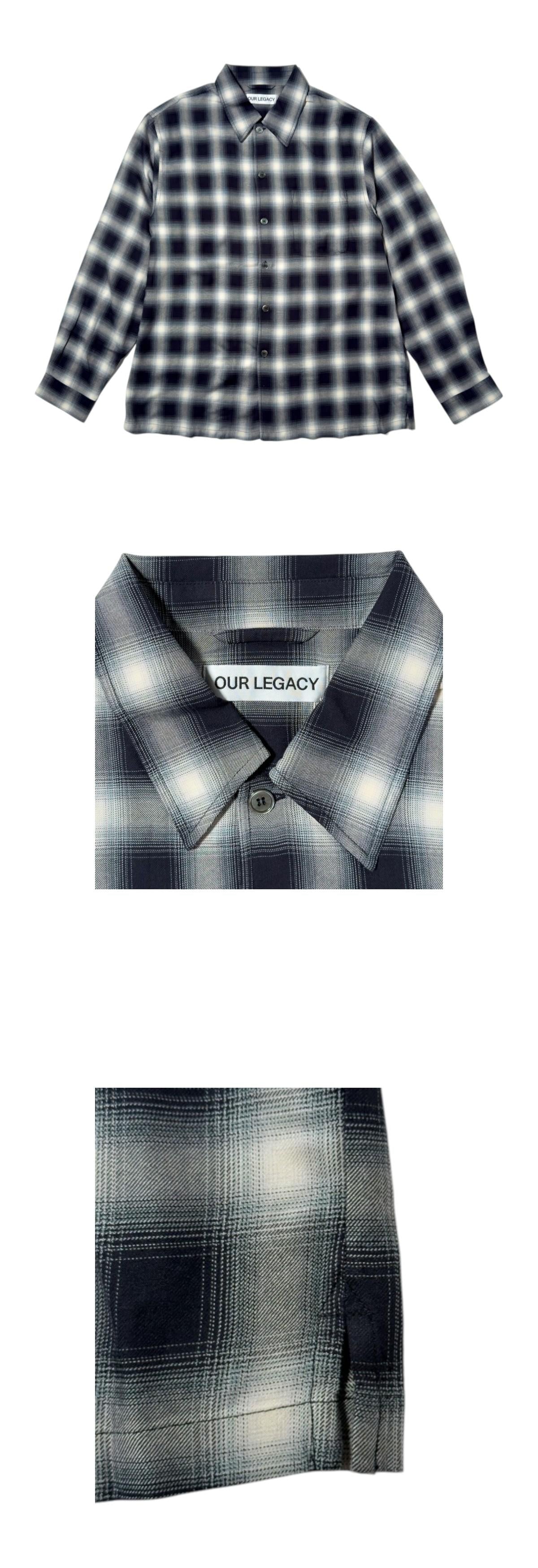 OUR LEGACY Viscose Overshirt Long Sleeve Shirt Black