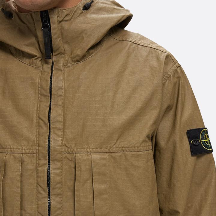 STONE ISLAND Double Cotton Ripstop Jacket Military Gree L1S154100012 S0299 V005G
