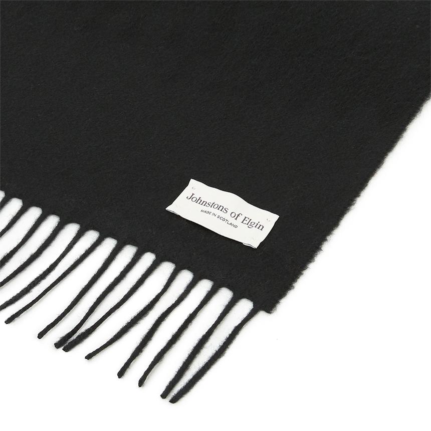 Johnstons of Elgin Cashmere Scarf Black Unisex