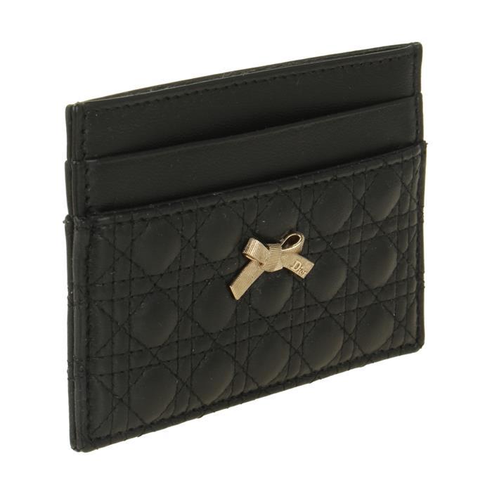 DIOR Baby Bow Freesia Leather Card Holder Wallet