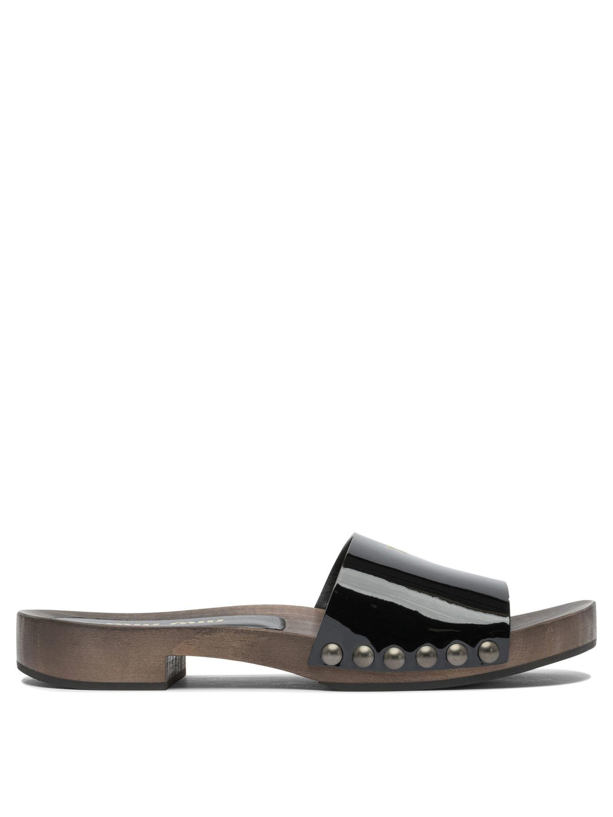 Miu Miu Black Leather Sandals