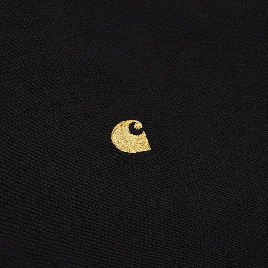 CARHARTT WIP Men’s Chase Long Sleeve T-Shirt Black Cotton