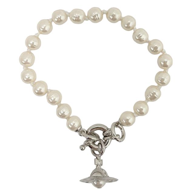 Vivienne Westwood ALEKSA Pearl Bracelet Silver-Tone