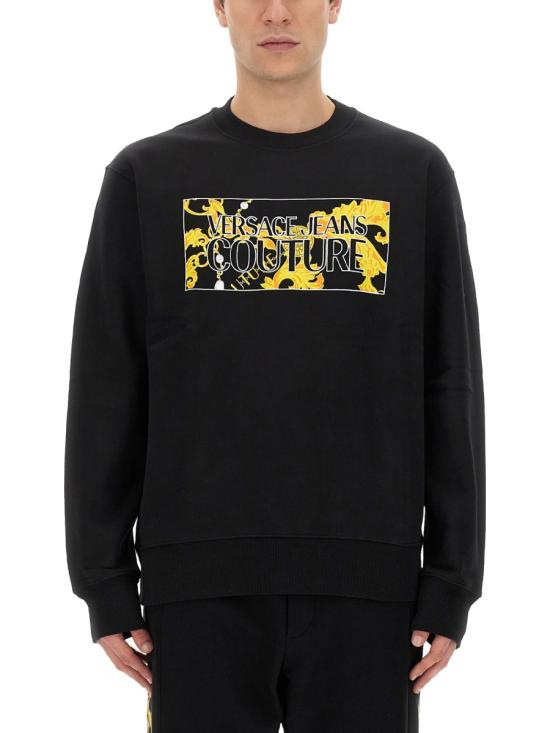 Versace Long Sleeve Sweatshirt for Men 75GAIE01CF02E899 BLACK DOM