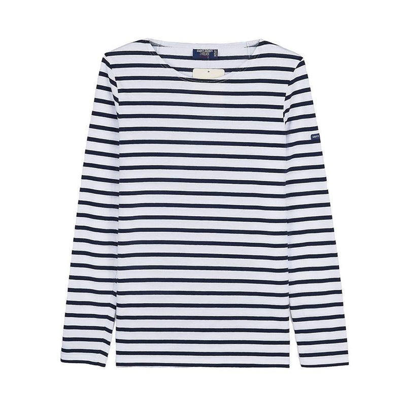 Saint James Striped Cotton Tee MINQUIDAME NEIGE MARINE