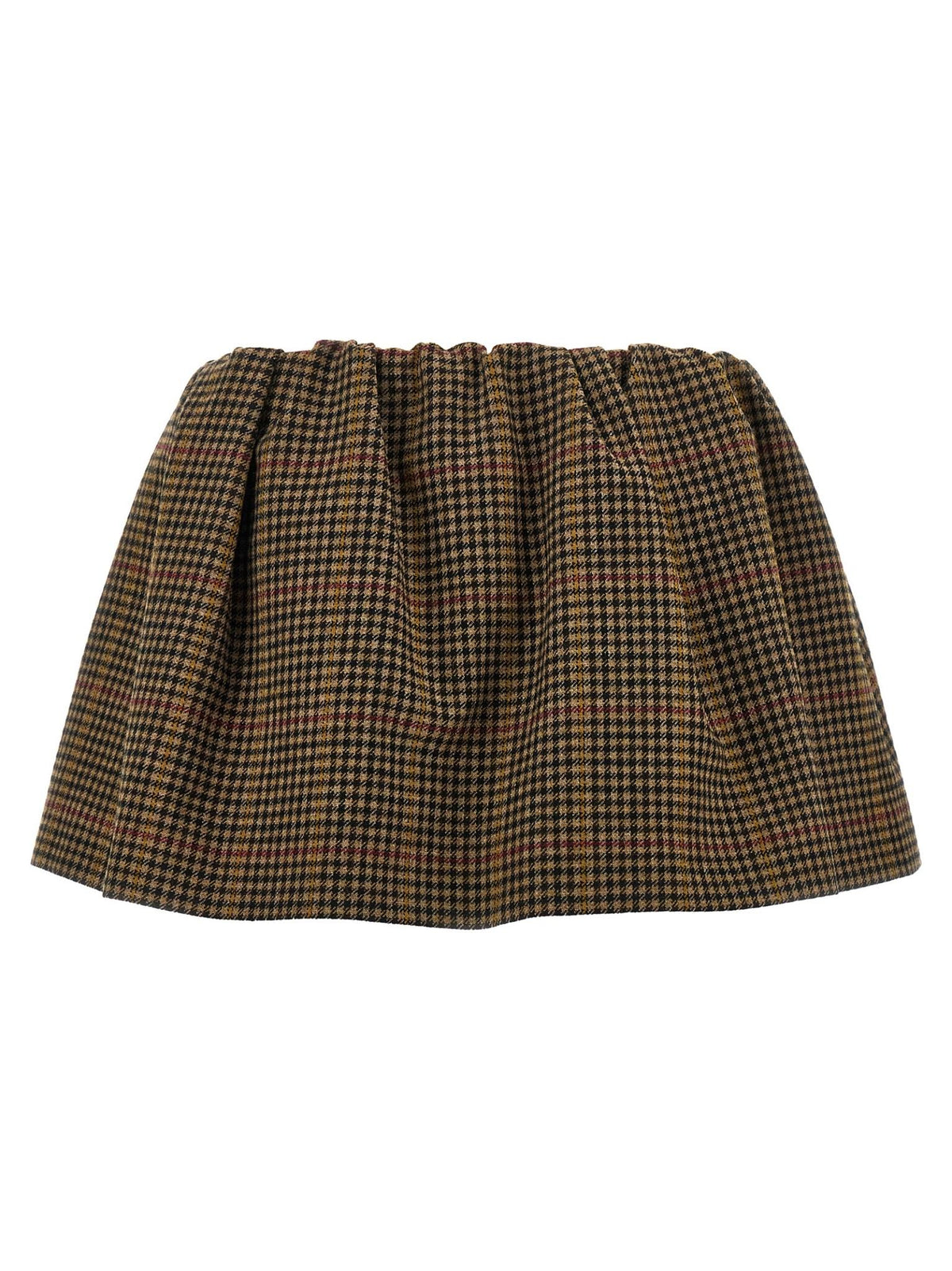 Miu Miu Wool Blend Mini Skirt Ivory