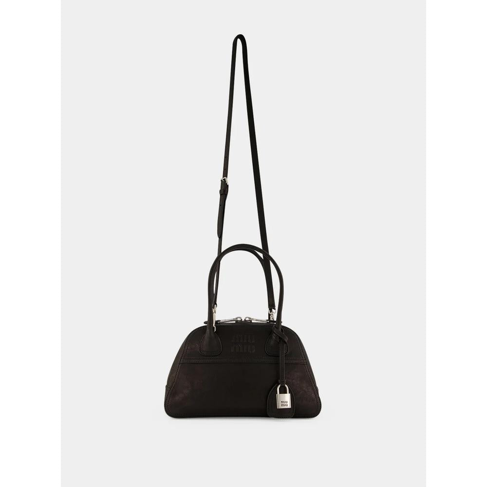 Miu Miu Matelassé Leather Small Tote Bag Black