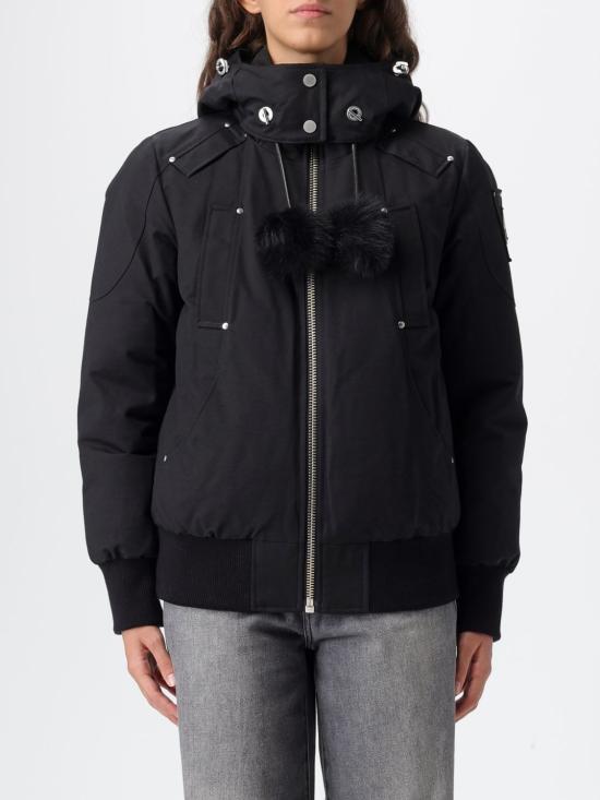 Moose Knuckles Original Debbie Shearling Trim Bomber Jac M35LB002S 305 BLACK DOM