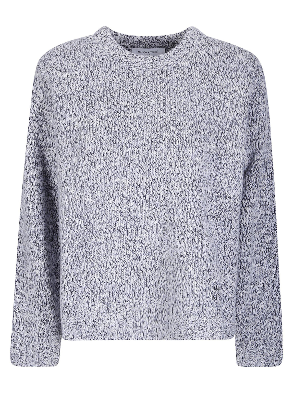 Maison Kitsune Wool Blend Crewneck Knit Sweater Women’s Navy