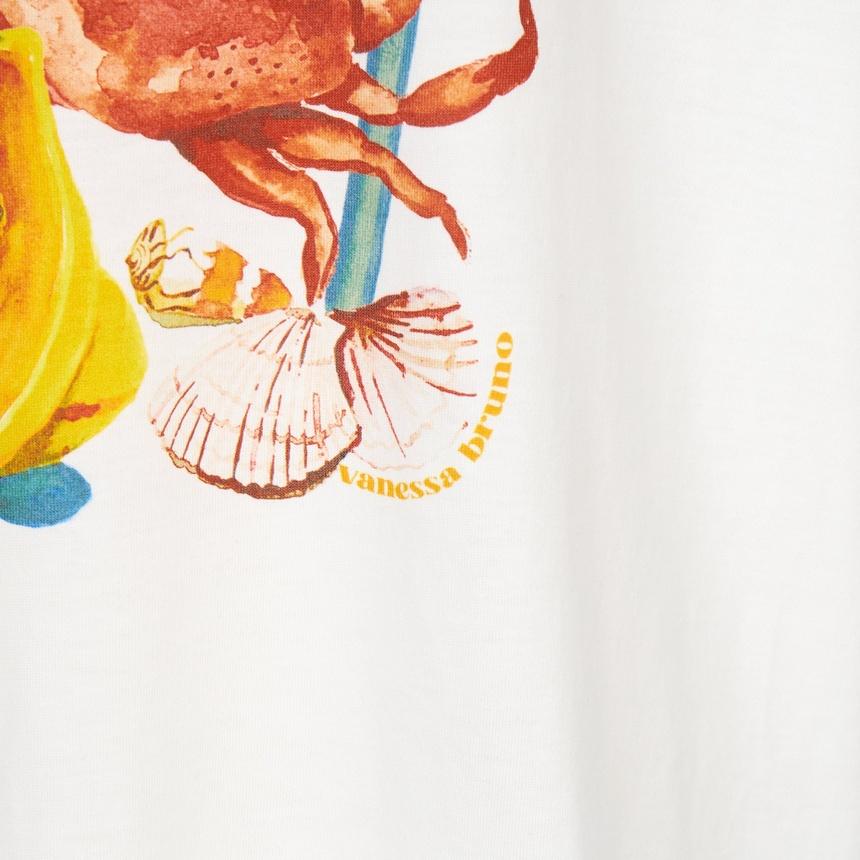 Vanessa Bruno Womens Short Sleeve T-Shirt White Cotton Top