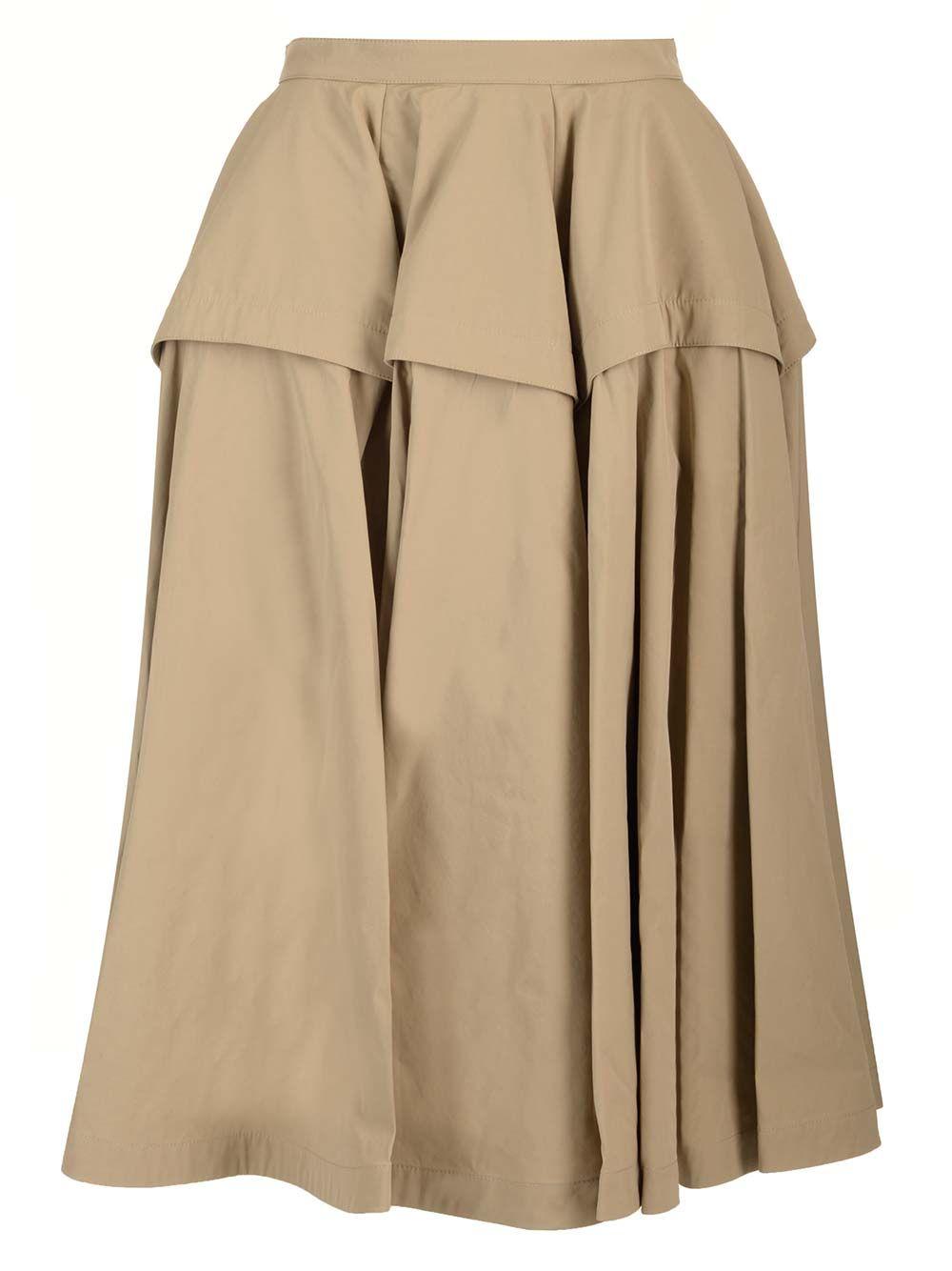 Bottega Veneta Black Wool Long Midi Skirt