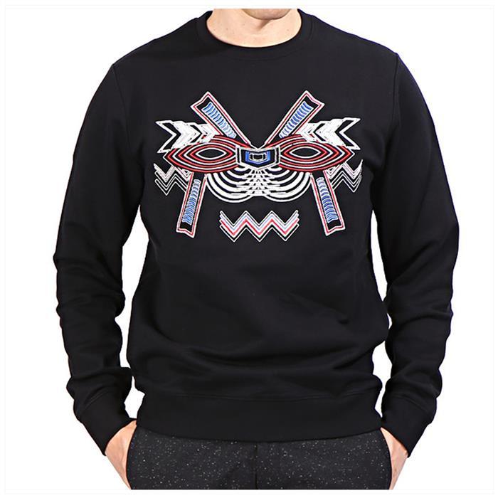 Les Hommes Holy Mask Graphic Sweatshirt Men’s Black Cotton