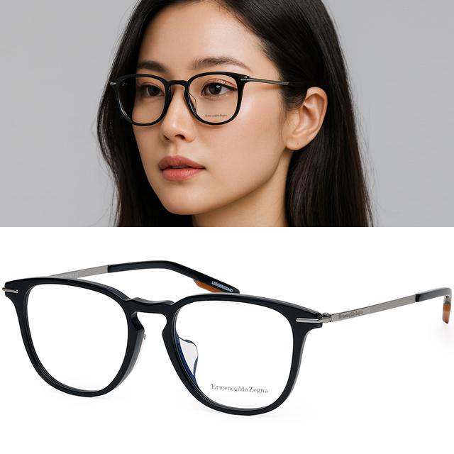 Zegna Unisex Asian Fit Eyeglass Frames EZ5224 D 005