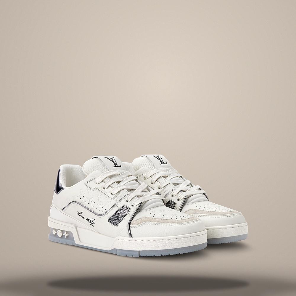 Louis Vuitton Men's LV Trainer Gray Low-Top Sneakers 1AKCPB