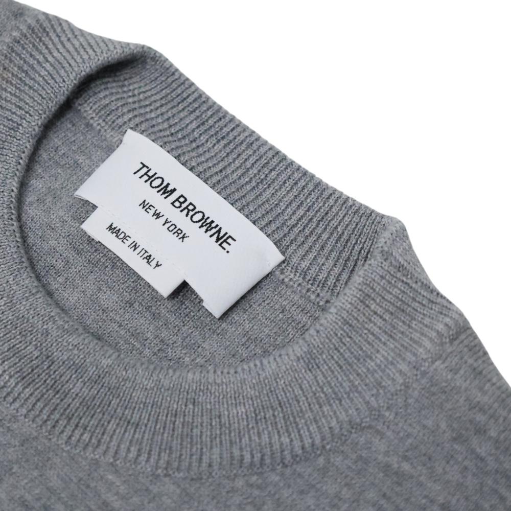 THOM BROWNE Diagonal Milano Stitch Women’s Round Neck Knit Sweater