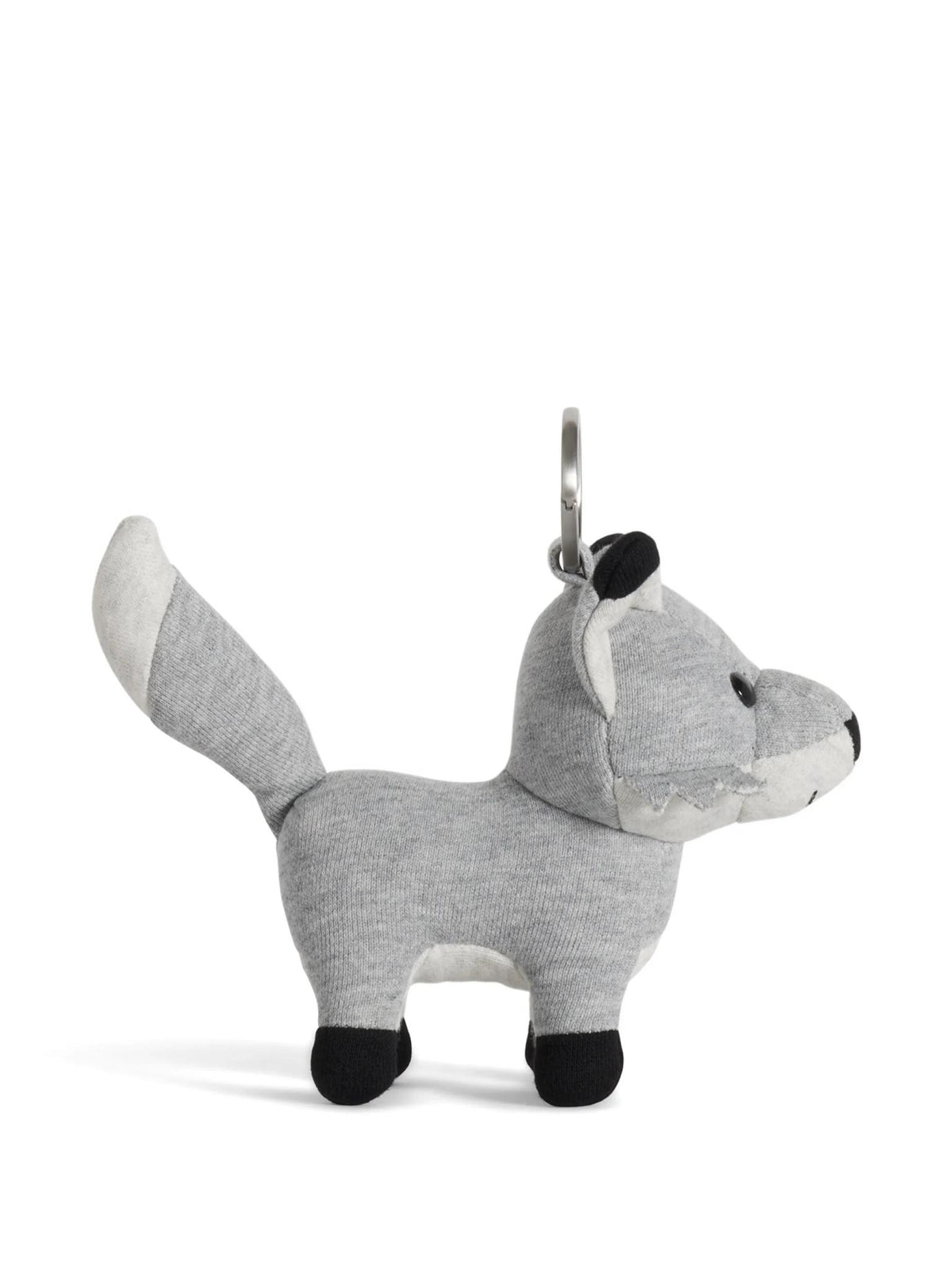 Maison Kitsune Metal Fox Charm Keyring Keychain Silver