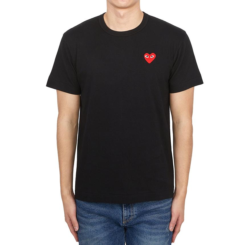 Comme des Garcons Red Heart Patch Unisex Short Sleeve T-Shirt