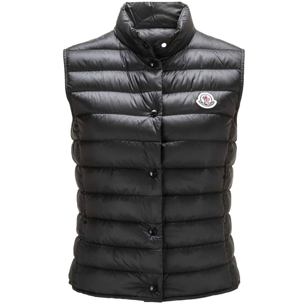 Moncler Liane Logo Puffer Vest Black Down Gilet