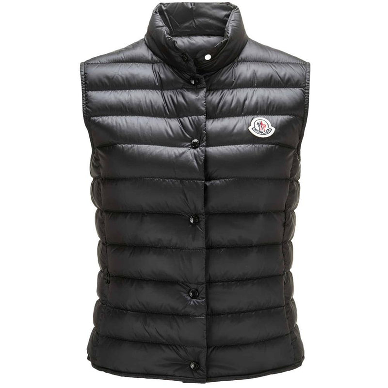 Moncler Liane Logo Puffer Vest Black Down Gilet