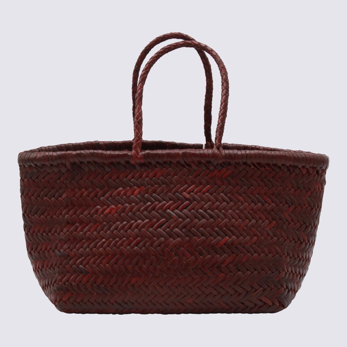 Dragon Diffusion BORDO Leather Woven Tote Bag