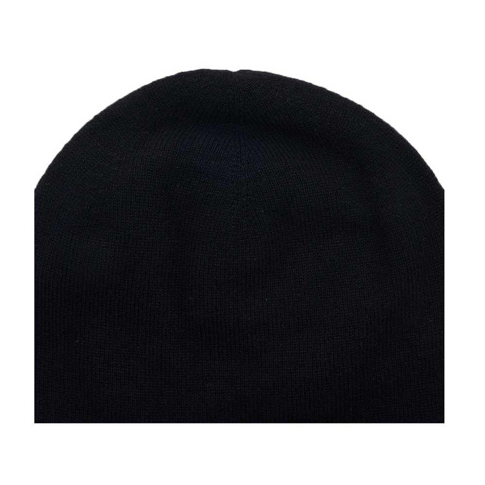 BURBERRY Logo Intarsia Cashmere Beanie Black White