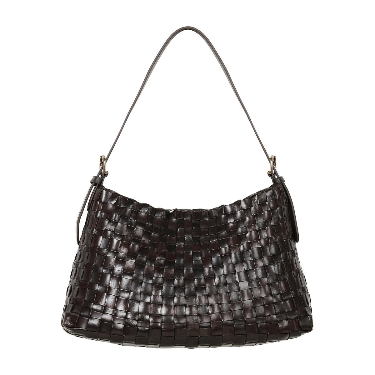 Dragon Diffusion Dark Brown Hobo Shoulder Bag Leather 8170 DARK BROWN