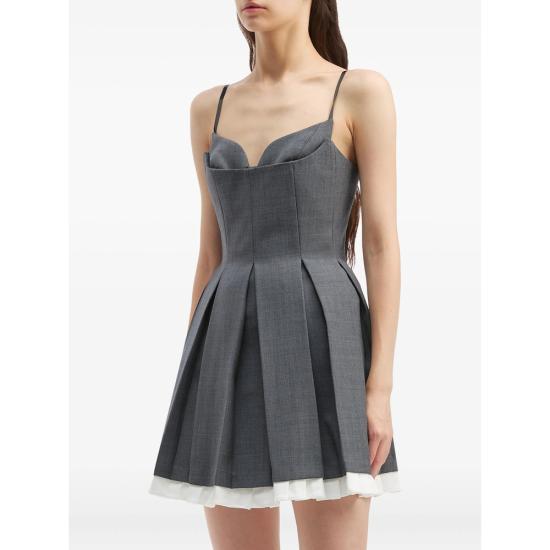 Shushu/Tong Black Mini Dress MWDEDR11FFV456GR100 GREY DOM