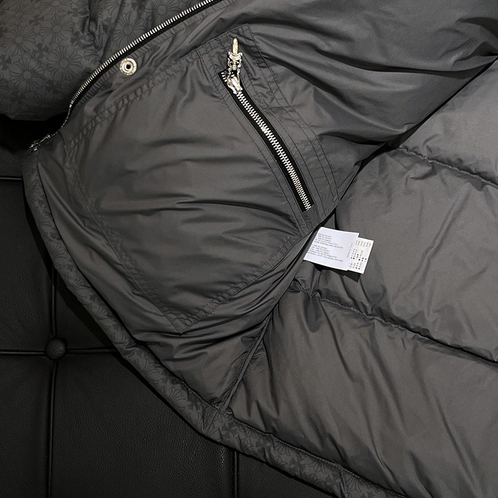 Chrome Hearts Gray Monogram STIFF V2 Puffer Jacket Unisex