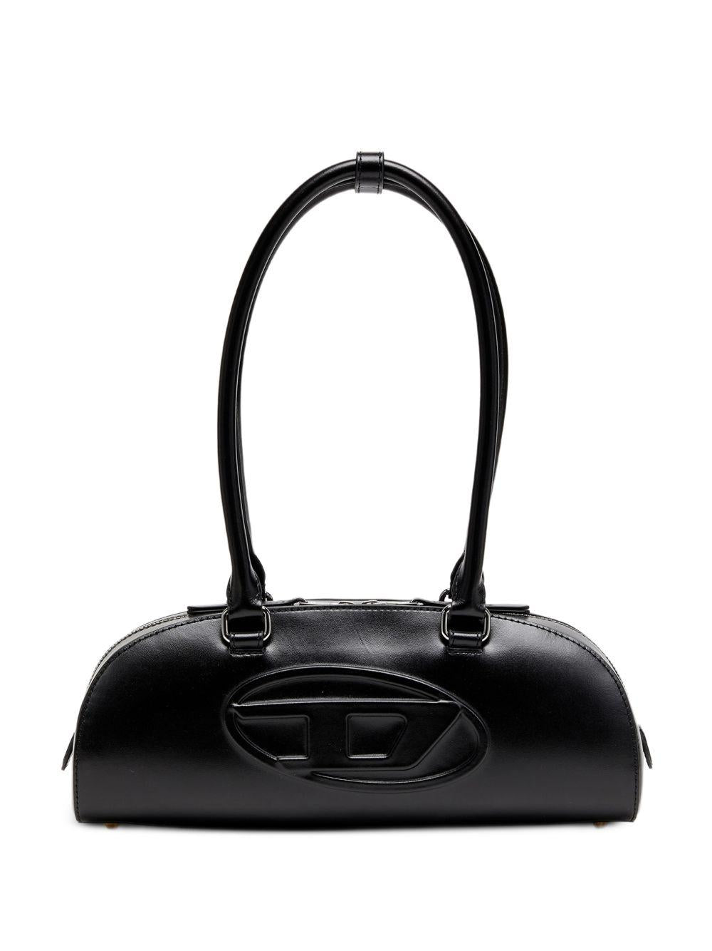 DIESEL Black Leather Shoulder Bag