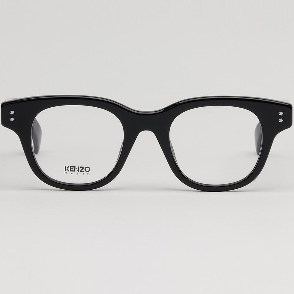 KENZO Black Thick Rectangle Acetate Eyeglass Frames Unisex KZ50176I 001