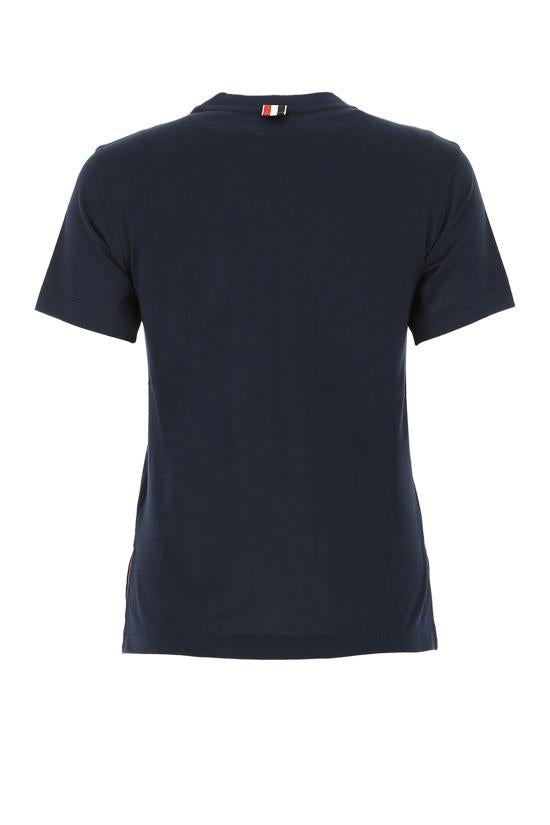 THOM BROWNE Navy Short Sleeve T-Shirt