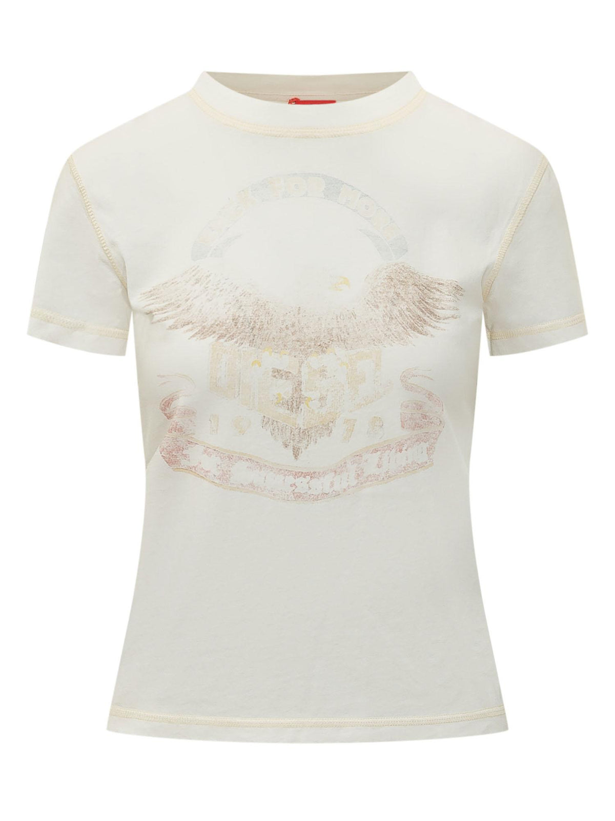 DIESEL Short Sleeve T-Shirt Navy Cotton Women’s Top