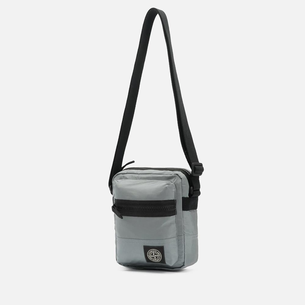 STONE ISLAND Logo Patch Crossbody Bag Black