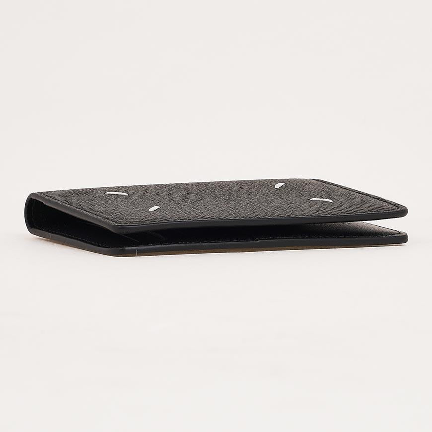 Maison Margiela Unisex Four-Stitches Leather Card Holder Black