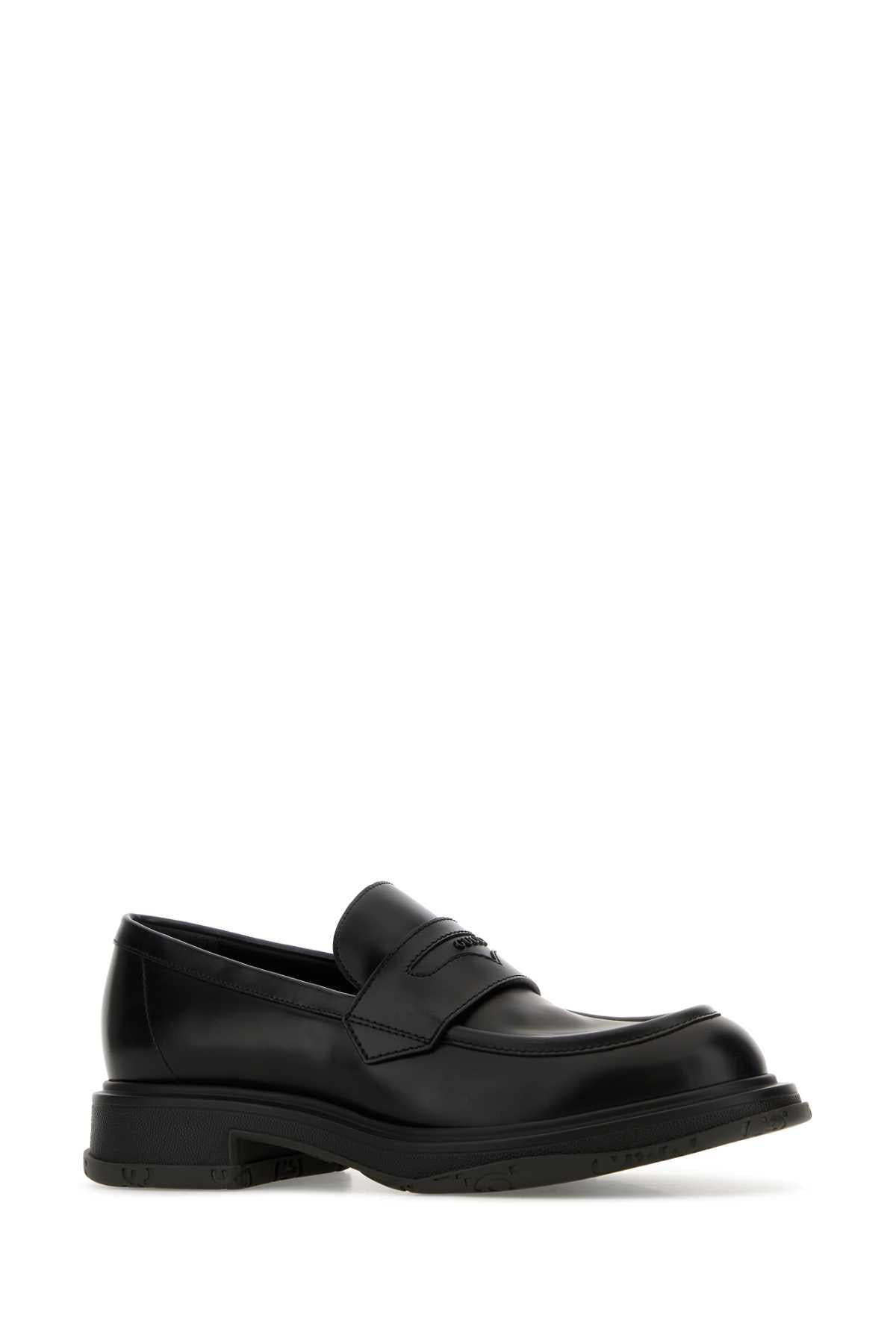 GUCCI Black Leather Loafers