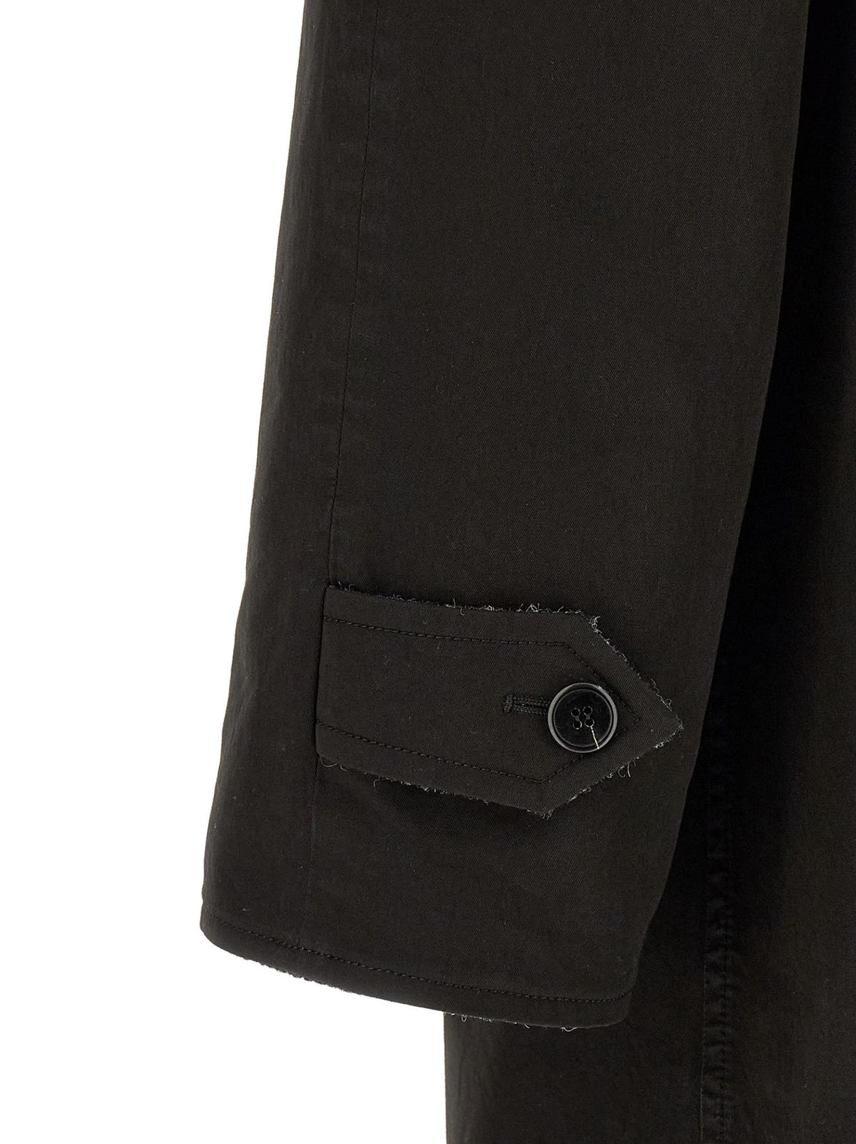PRADA Black Wool Blend Long Coat for Men