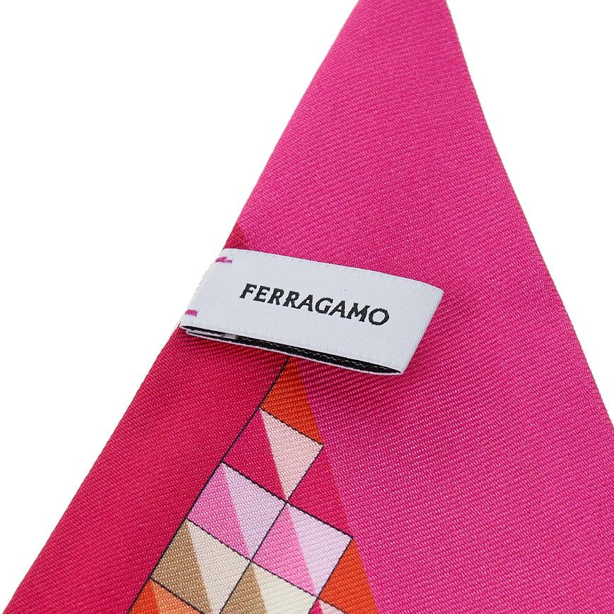 Ferragamo Cotton Candy Pink Silk Scarf for Women